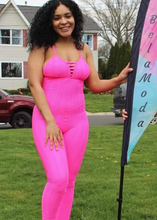 Load image into Gallery viewer, Pink texture one piece bodysuit
