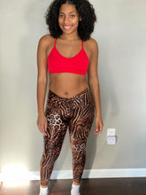 Cargar imagen en el visor de la galería, 2pc Fierce Animal Brazilian legging and top &quot;scrunch booty&quot;
