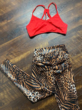 Cargar imagen en el visor de la galería, 2pc Fierce Animal Brazilian legging and top &quot;scrunch booty&quot;
