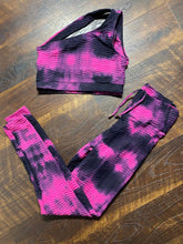 Load image into Gallery viewer, 2 pc Rasberry Tie Dye Brazilian Supplex Fitness set
