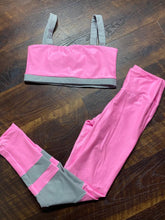 Load image into Gallery viewer, 2 pc Pink Brazilian Supplex Fitness set XS
