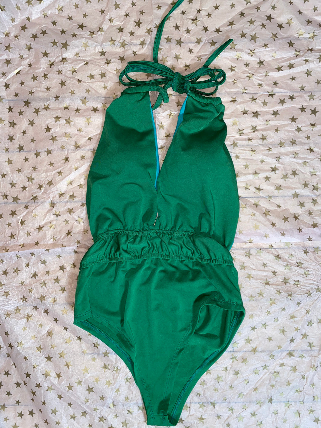 Green one piece swimsuit