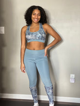 Carregar imagem no visualizador da galeria, Blue leopard legging set
