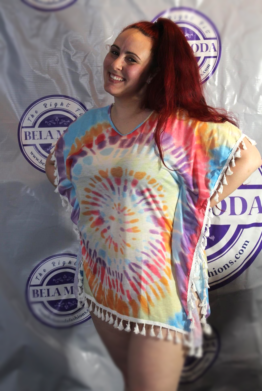 Rainbow tie dye cover up