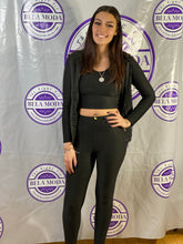 Load image into Gallery viewer, 3 pc tiktok legging set crop top
